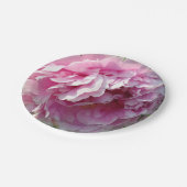 ピンクエレガントフローラピンクの花ピンク牡丹 ペーパープレート (アングル)