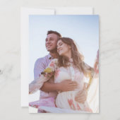 ピンクエレガントフローラフォト結婚式招待状 招待状 (裏面)