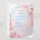 ピンクエレガントフローラフレームソフトパステルグロー結婚ズ (正面)