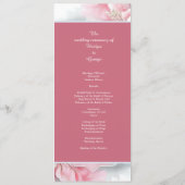 ピンクエレガントフローラフレームソフトパステルグロー結婚ズ プログラム (裏面)