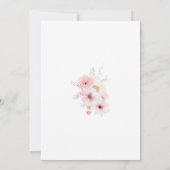 ピンクエレガントフローラブライダルシャワー招待 招待状 (裏面)