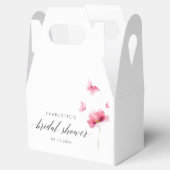 ピンクエレガントフローラブライダルシャワー フェイバーボックス (オープン)