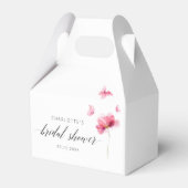 ピンクエレガントフローラブライダルシャワー フェイバーボックス (正面サイド)