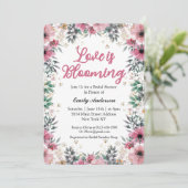 ピンクエレガントフローラブライダルシャワー 招待状 (スタンド正面)
