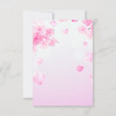 ピンクエレガントフローラプリンセスキンセアニェラ写真 招待状 (裏面)