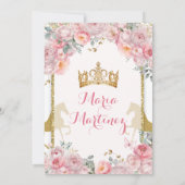 ピンクエレガントフローラプリンセスバタフライキンセアニラ 招待状 (裏面)