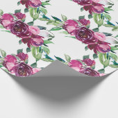 ピンクエレガントフローラベビーガールベビーシャワー招待状 ラッピングペーパー (角)