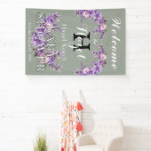 ピンクエレガントフローラベビーシャワーカスタマイズ可能パーティー 横断幕 (インサイチュ)