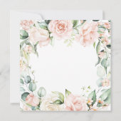 ピンクエレガントフローラベビーシャワー招待状 (裏面)