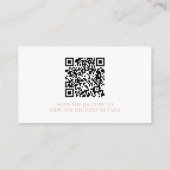 ピンクエレガントフローラベビーシャワー登録 エンクロージャーカード (裏面)