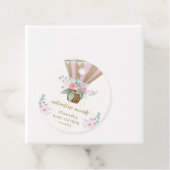 ピンクエレガントフローラホットエアバルーン赤ちゃんシャワー フェイバータグ (インサイチュ)