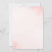 ピンクエレガントフローラボウベビーシャワー招待状 招待状 (裏面)