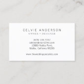 ピンクエレガントフローラミニマル |名刺 名刺 (裏面)