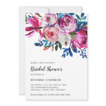 ピンクエレガントフローラモダンブライダルシャワー