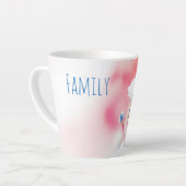 ピンクエレガントフローララテマグカップ カフェラテマグ (左アングル)