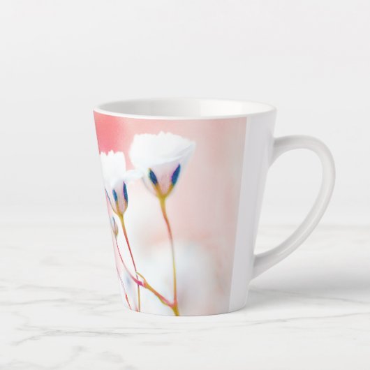 ピンクエレガントフローララテマグカップ カフェラテマグ (右)