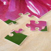 ピンクエレガントフローラレトロピンクデイジー ジグソーパズル (側面)