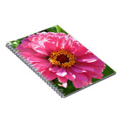 ピンクエレガントフローラレトロピンクデイジー ノートブック (右側)