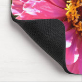 ピンクエレガントフローラレトロピンクデイジー マウスパッド (コーナー)