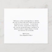 ピンクエレガントフローラ予算結婚のサンキューカード (裏面)