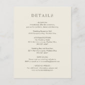 ピンクエレガントフローラ予算結婚式招待状 (裏面)