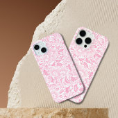 ピンクエレガントフローラ保護カバーiPhoneケース Case-Mate iPhoneケース