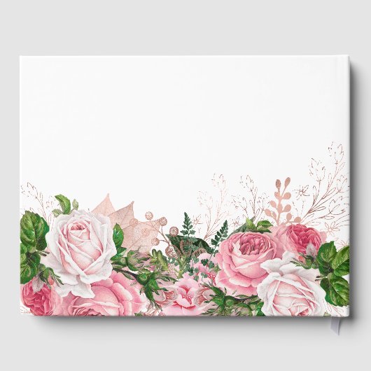 ピンクエレガントフローラ写真記念記念 ゲストブック (裏面)