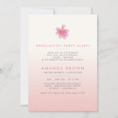 ピンクエレガントフローラ卒業パーティー2025 招待状 (正面)