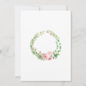 ピンクエレガントフローラ味のあるお祝い葬儀 招待状 (裏面)