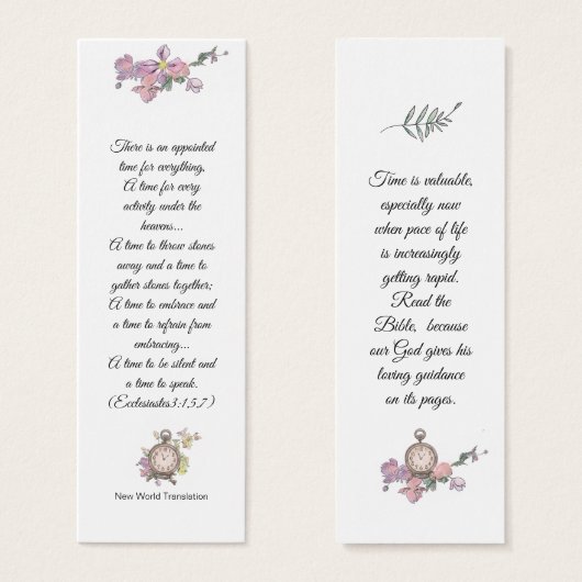 ピンクエレガントフローラ宗教聖書知恵 (正面&裏面)