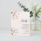 ピンクエレガントフローラ庭園の結婚式 エンクロージャーカード (スタンド正面)