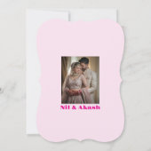 ピンクエレガントフローラ日付カードの保存 (裏面)