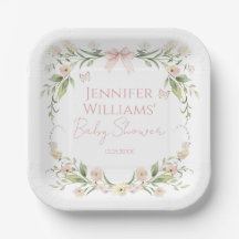 ピンクエレガントフローラ春夏のベビーガールシャワー