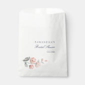 ピンクエレガントフローラ植物学ブライダルシャワー フェイバーバッグ (正面)