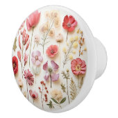 ピンクエレガントフローラ植物学 セラミックノブ (右)