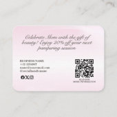 ピンクエレガントフローラ母の日 割引カード (裏面)