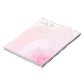 ピンクエレガントフローラ水彩フラワーメモ帳 ノートパッド (回転)