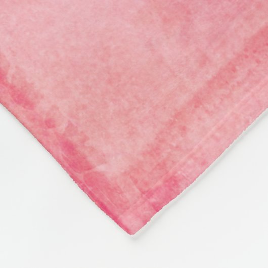 ピンクエレガントフローラ水彩マザーマム フリースブランケット (角)