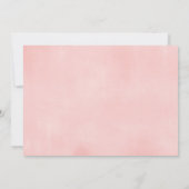 ピンクエレガントフローラ水彩少女バプテスマ写真 招待状 (裏面)