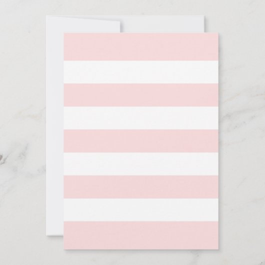 ピンクエレガントフローラ水彩少女ベビーシャワー 招待状 (裏面)