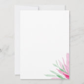 ピンクエレガントフローラ水彩手色彩の鮮やか形 案内状 (裏面)