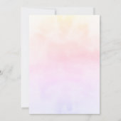 ピンクエレガントフローラ水色Sweet sixteenパーティー 招待状 (裏面)