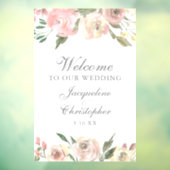 ピンクエレガントフローラ牡丹へようこそ結婚 ウィンドウサイン (シート3)