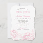 ピンクエレガントフローラ牡丹結婚のブライダルシャワー 招待状 (正面)