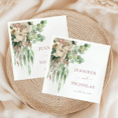 ピンクエレガントフローラ牡丹結婚ズ スタンダードカクテルナプキン