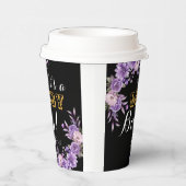 ピンクエレガントフローラ男の赤ちゃんシャワーパーティー8oz 紙コップ (右)