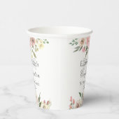 ピンクエレガントフローラ確認パーティーカスタム 紙コップ (右)