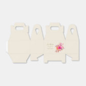 ピンクエレガントフローラ結婚の写真カスタムありがとう フェイバーボックス (折り畳みなし)