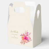 ピンクエレガントフローラ結婚の写真カスタムありがとう フェイバーボックス (オープン)