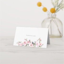 ピンクエレガントフローラ結婚の折り畳み座席表 プレイスカード